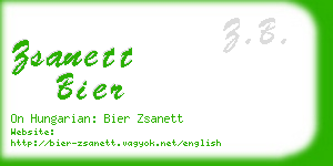 zsanett bier business card